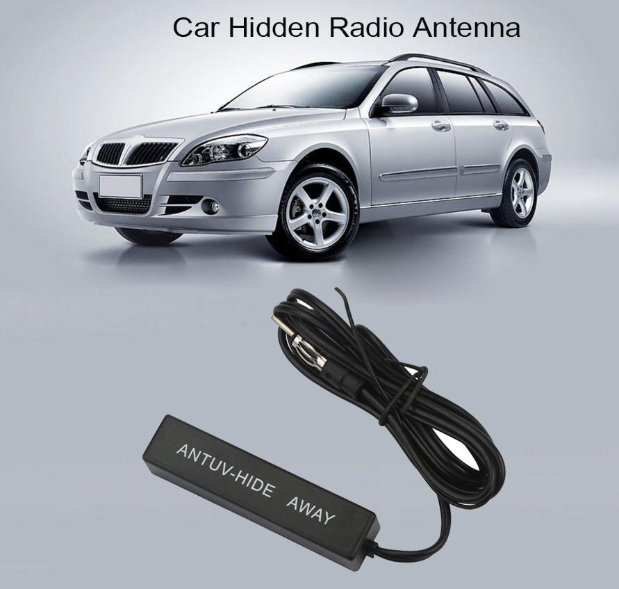Auto Car Hidden Amplified Antenna 12V Electronic Stereo AM//FM Radio Universal