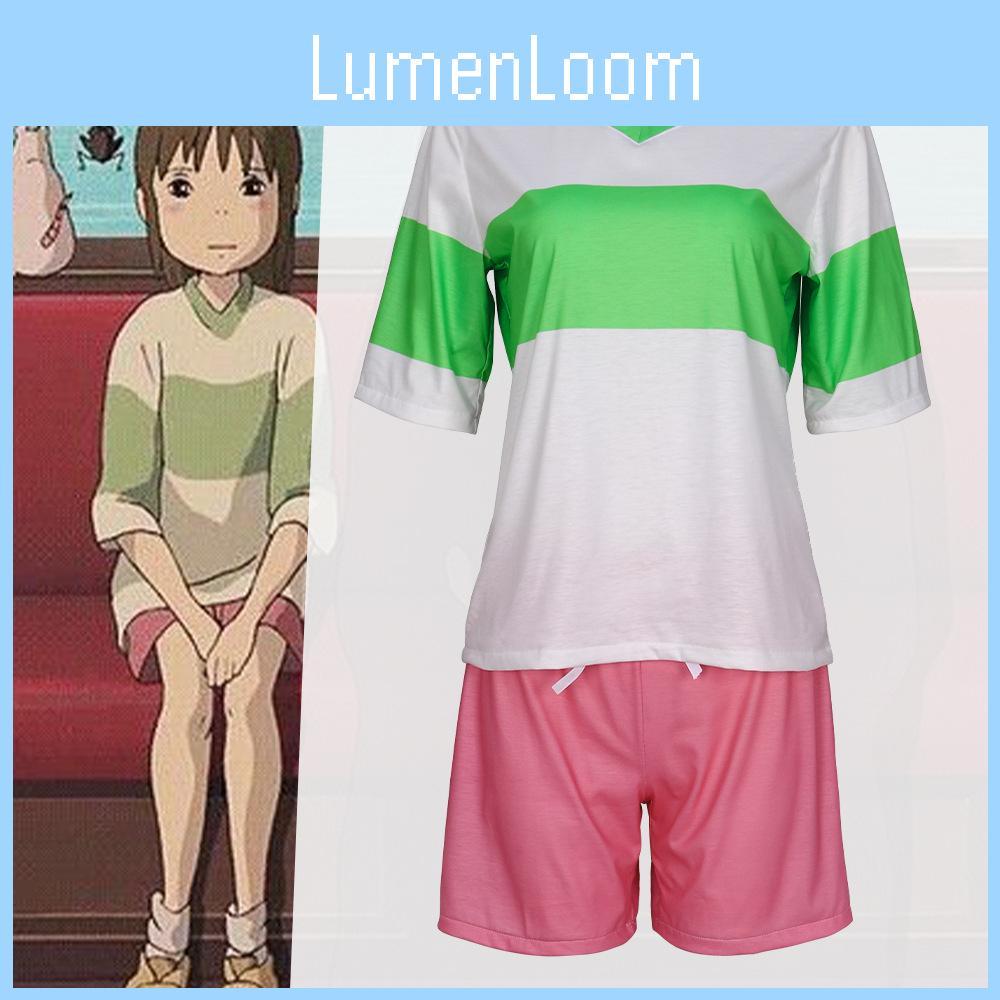 Spirited Away Chihiro Karakter Kostymesett For Kjønnsnøytrale Cosplay-arrangementer