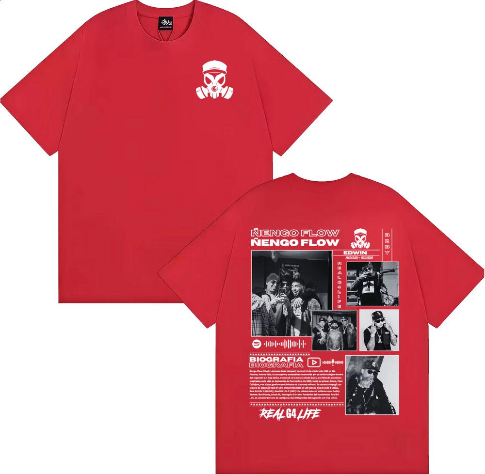 

Rapper Nengo Flow Real G4 Life 2026 Tour T Shirts Men Women Fashion Vintage Short Sleeve Top Casual Cotton Springsummer T Shirt XL