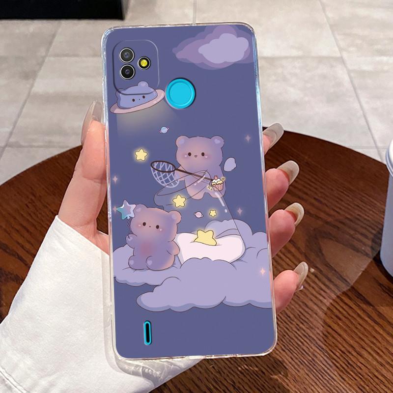 For Tecno Pop 5 Pop 4 Air Pop4 LTE Phone Case BD2 BD3 BD1 BD4 BD4a Shell Case Cute Cat Clear Silicone Soft TPU Jelly Back Cover