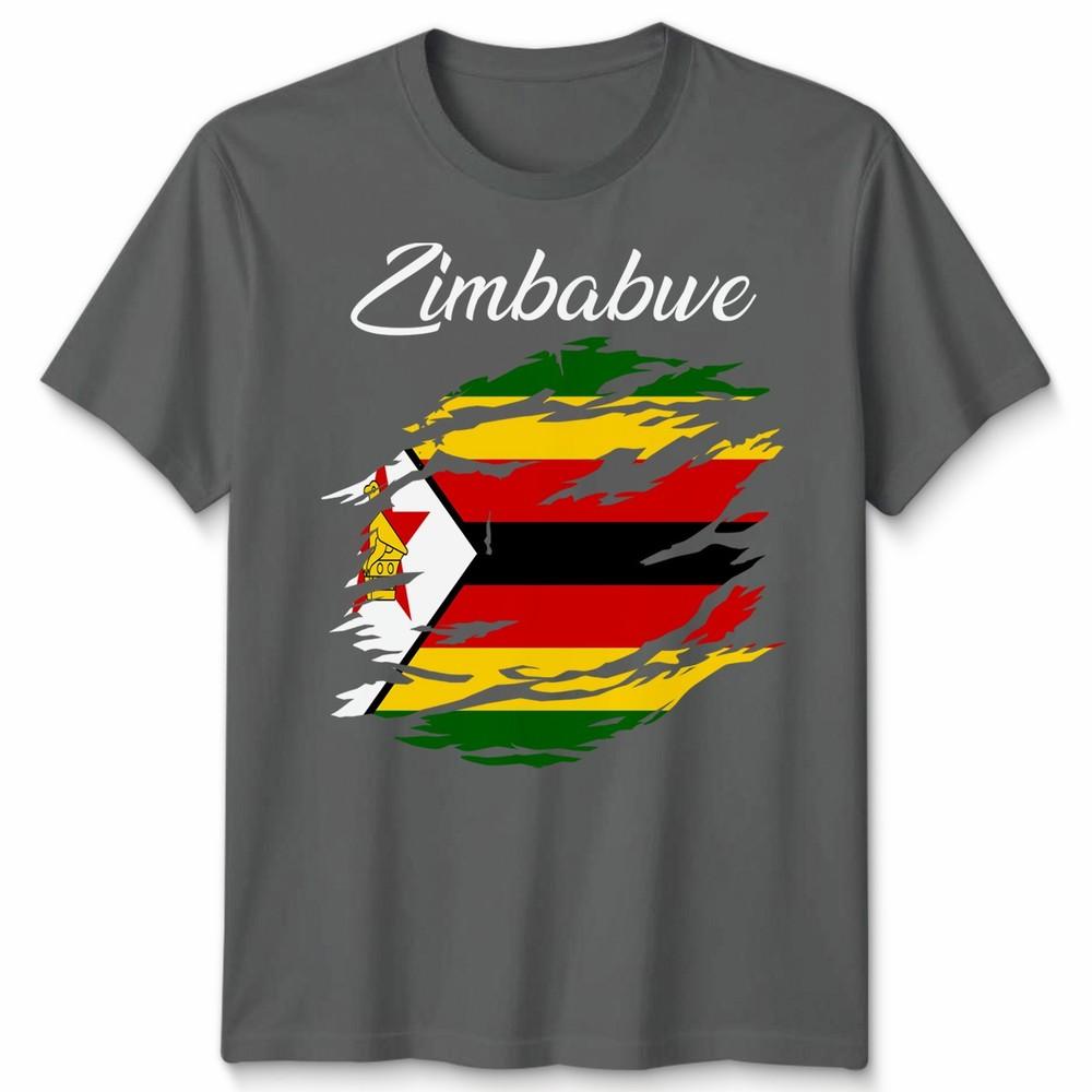 Zimbabwe Flag Unisex T Shirt Country Nationality Support Sports Pride Tee