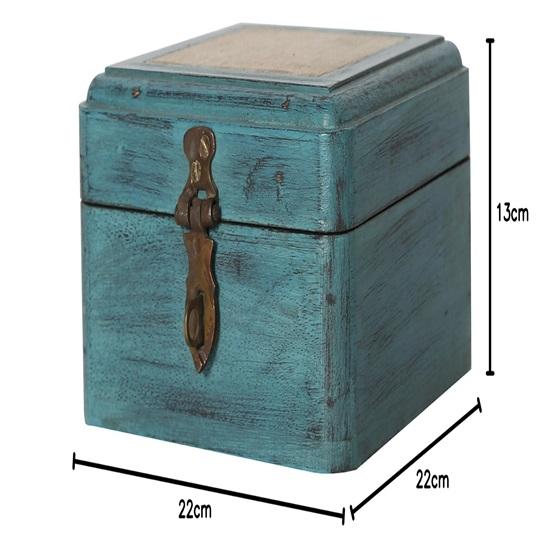 

Квадратная деревянная декоративная шкатулка 22 см с ручной росписью,