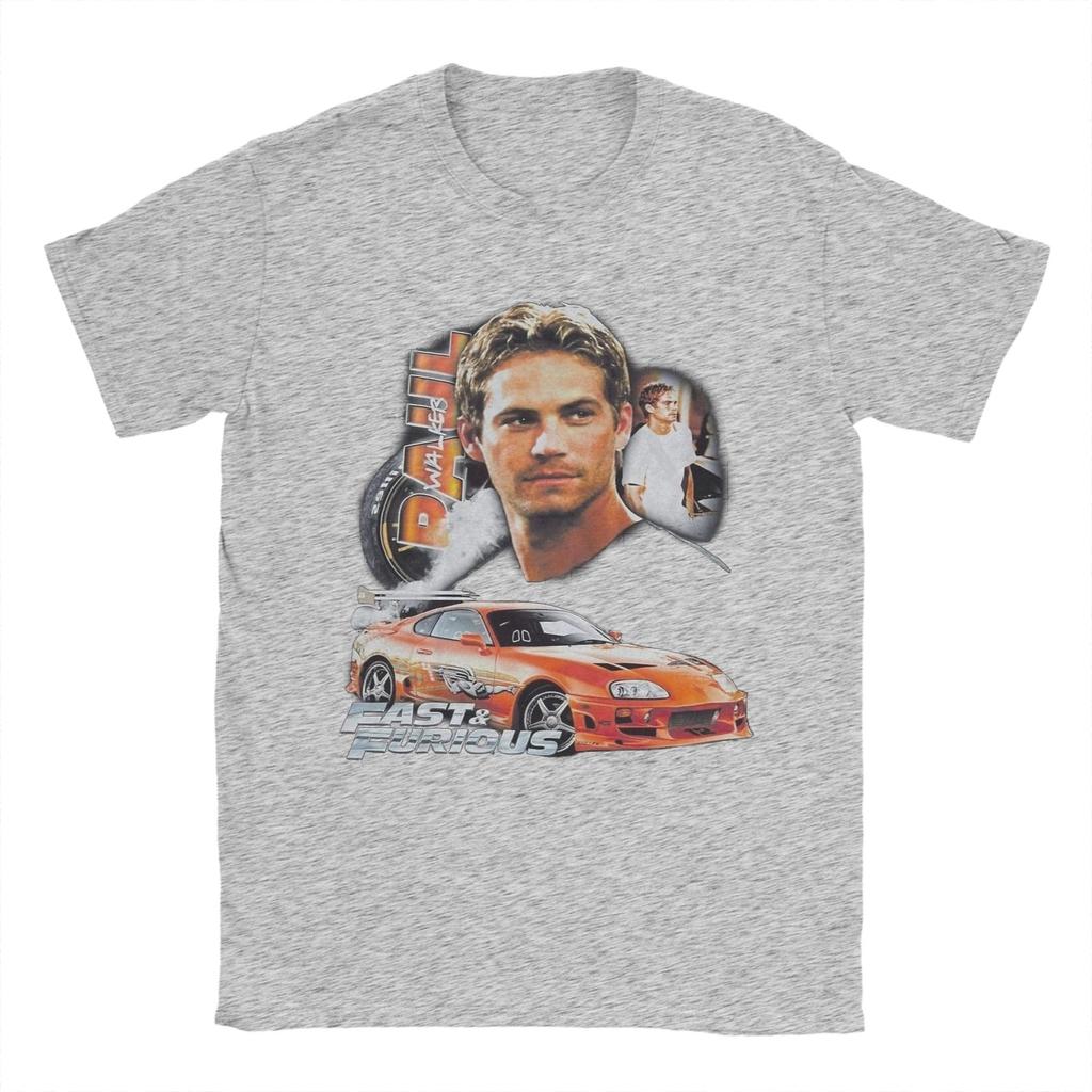 Unisexs Paul Walker T Shirts  Pure Cotton Clothes Novelty Short Sleeve Crewneck Tees Adult TShirts