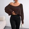 Women's Loose Ice Feeling Long Sleeve One-Shoulder Top - Spring/Summer 2026 Collection
