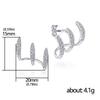 Comfortable Alloy Earrings Curved Three Prong Design In Two Classical Shades For Daily And Formal Event.