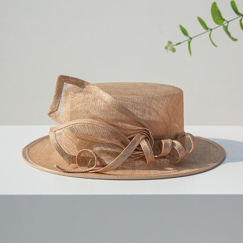 Cappelli Sinamay Classici Fascinator per Donna Cappello da Sole Cappelli Estivi da Donna Cappelli a Tesa Larga Boater Cappelli da Festa del Tè Derby Chiesa CAPPELLO DA MATRIMONIO