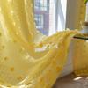 Lace Curtains Bohemian Tufted Textured Embroidery Floral Decoration Living Room Bedroom Sheer Tulle Curtain Bay Window Valance