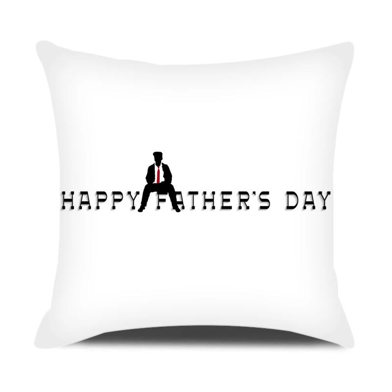 Vatertagsgeschenke Kissenbezug 18x18 Zoll Ich liebe Papa Buchstaben Dekokissenbezug Party Zuhause Dekokissenbezug für Sofa