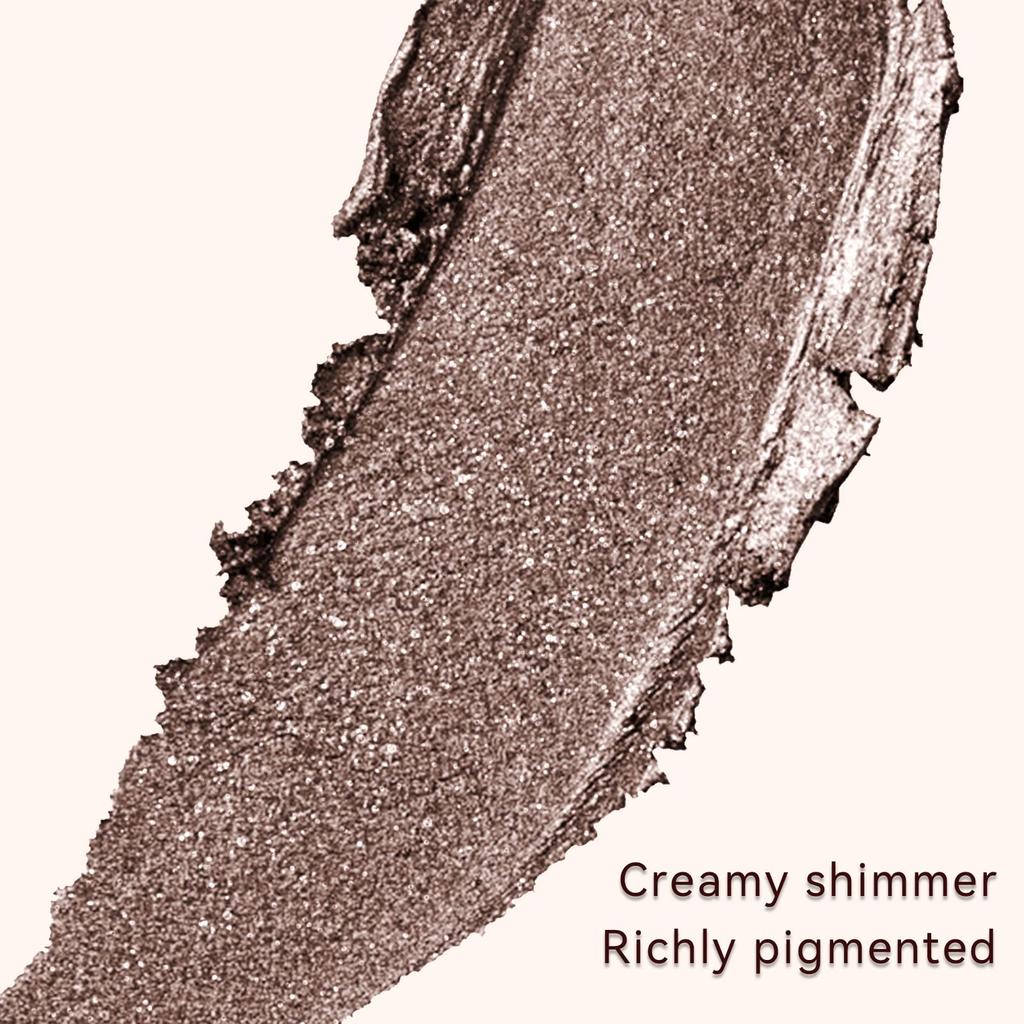 Boobeen 2 in 1 Eyeshadow Lip Color Cream Shimmer Smooth Eyeshadow Bright Eyeshadow Primer Eyeshadow Makeup Stick & Crayon, Pencil, Base, Smudge-proof