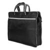 Portable Waterproof Oxford Cloth File Bag Zippered Business Meeting Document   (Black)