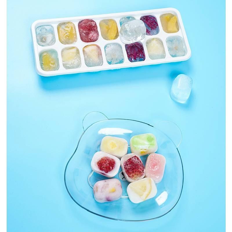 Kitchen Trays Cube Moulds Flexible Base Easy Release Ice Cubes Making Tools