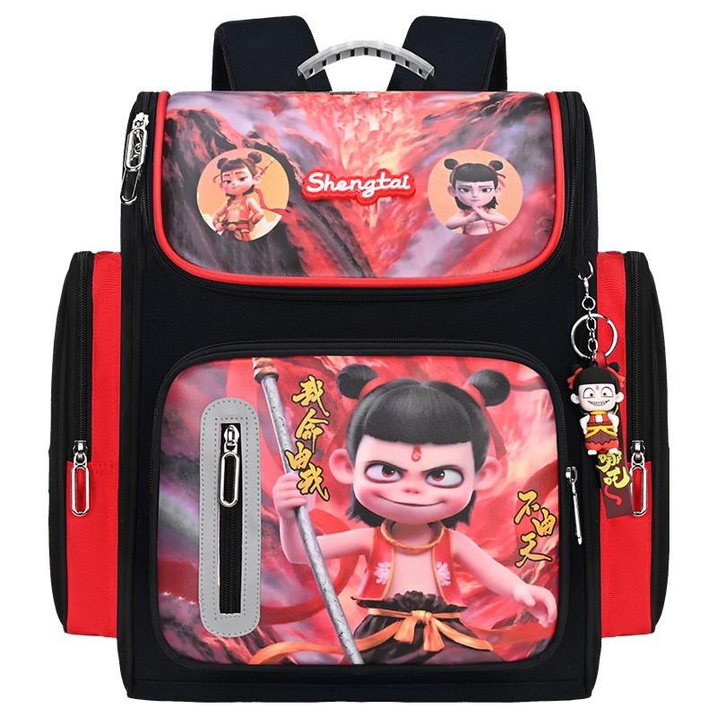 Kids School Backpack Boys Girls 6-12 Years Old With Cute Cartoon Characters Lightweight Breathable Oxford Fabric Bag
