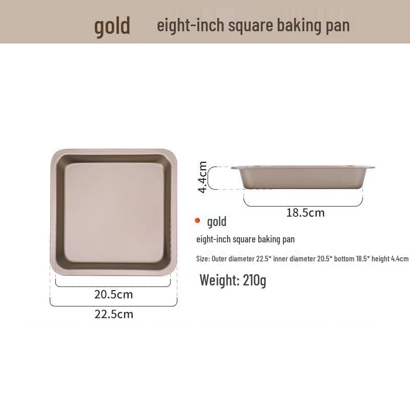 Antihaft Quadratische Tiefe Backform für Ofen (7-8 Zoll) - Perfekt für Kuchen und Pizza.