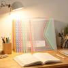 11-Hole A4 Binder Pockets Macaron Color Transparent Binder Pocket Organizer Folders Document Pouch Bag with Label School Office