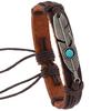 Retro Feather Bracelet Couple Hand-woven Leather Bracelets Simple Fashion Jewelry Valentine's Day Gift