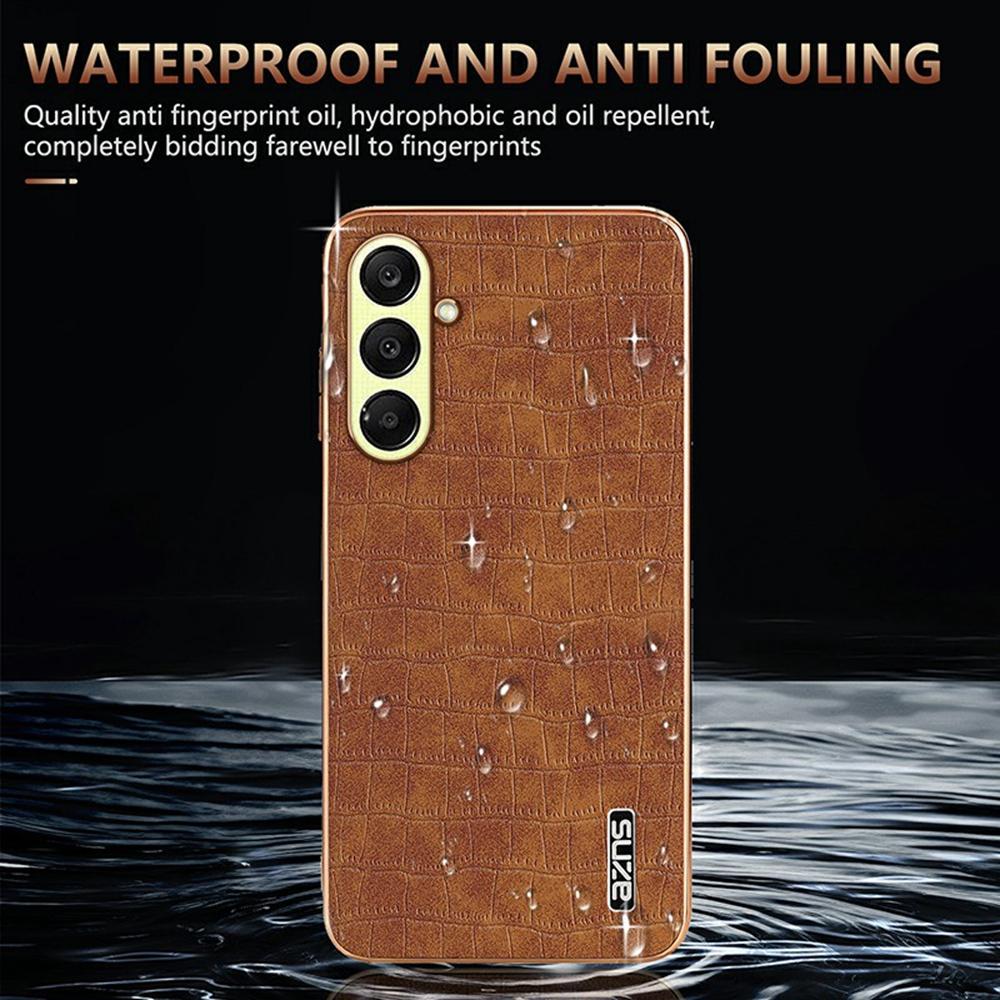 AZNS For Samsung Galaxy A17 5G Case Electroplating Crocodile Texture PU+TPU Phone Cover