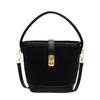Simple Women's Shoulder Large-capacity Bag Women's 2025 Popular New Trendy Fashion Solid Color Versatile Shoulder Bucket Bag