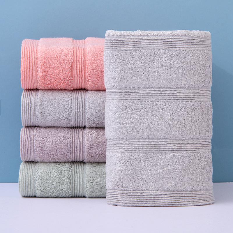 Absorbent Bamboo Fiber Washcloths - Pure Cotton Face & Bath Towels with Embroidered Logo