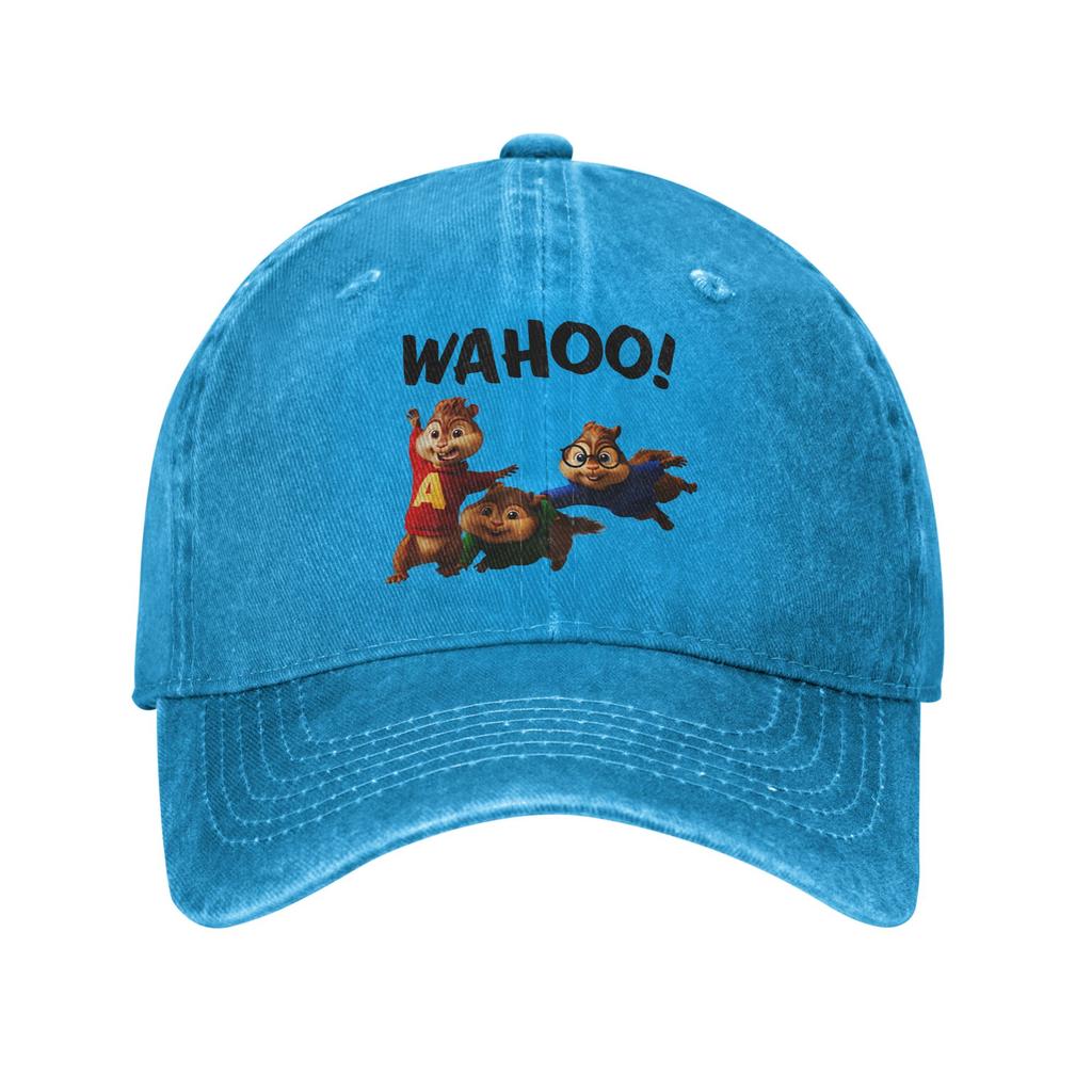 Washed Baseball Cap Alvin and The Chipmunks Summer Trucker Hat For FeUnisex Unisex Vintage Outdoor Sport Sun Baseball Caps