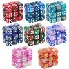 12mm D6 Akryl Terninger Mini 6-sidig Tofarget Kube Rundt Hjørne Spillterninger for Klubb Fest DND RPG Brettspill Barbord Tilbehør