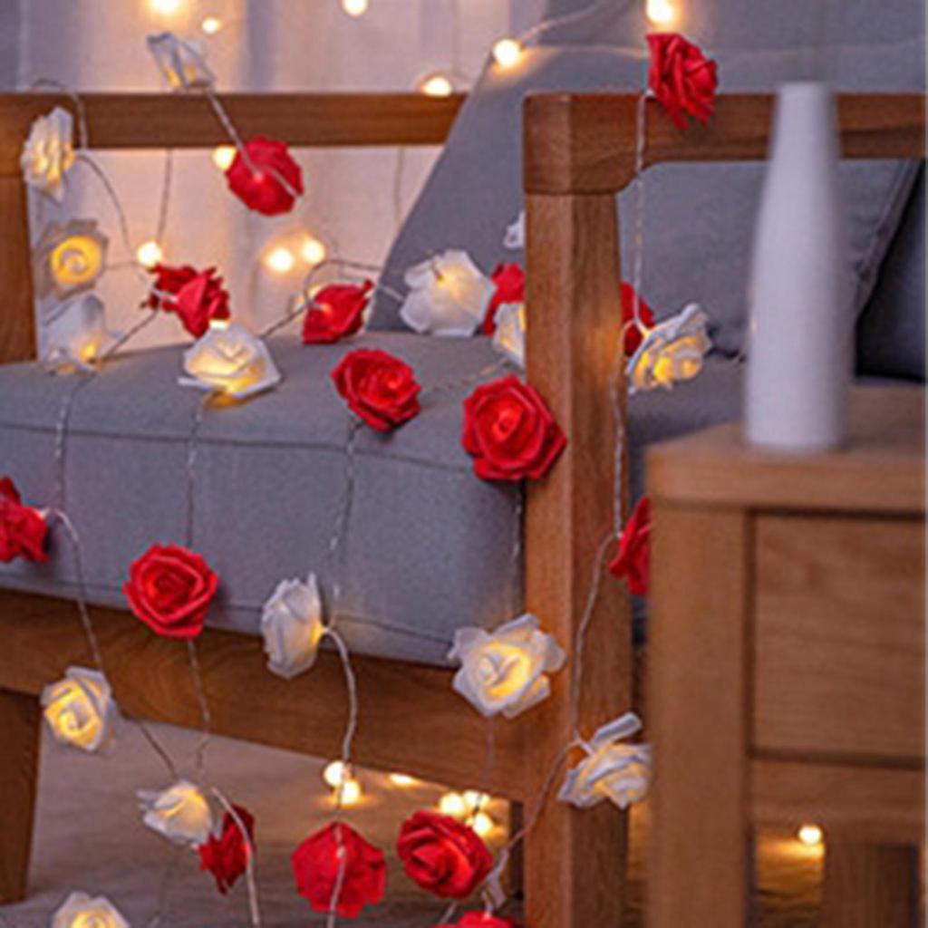 Lampki LED Różane 300cm Nowość 20 LED na Imprezę Dzień Matki Festiwal