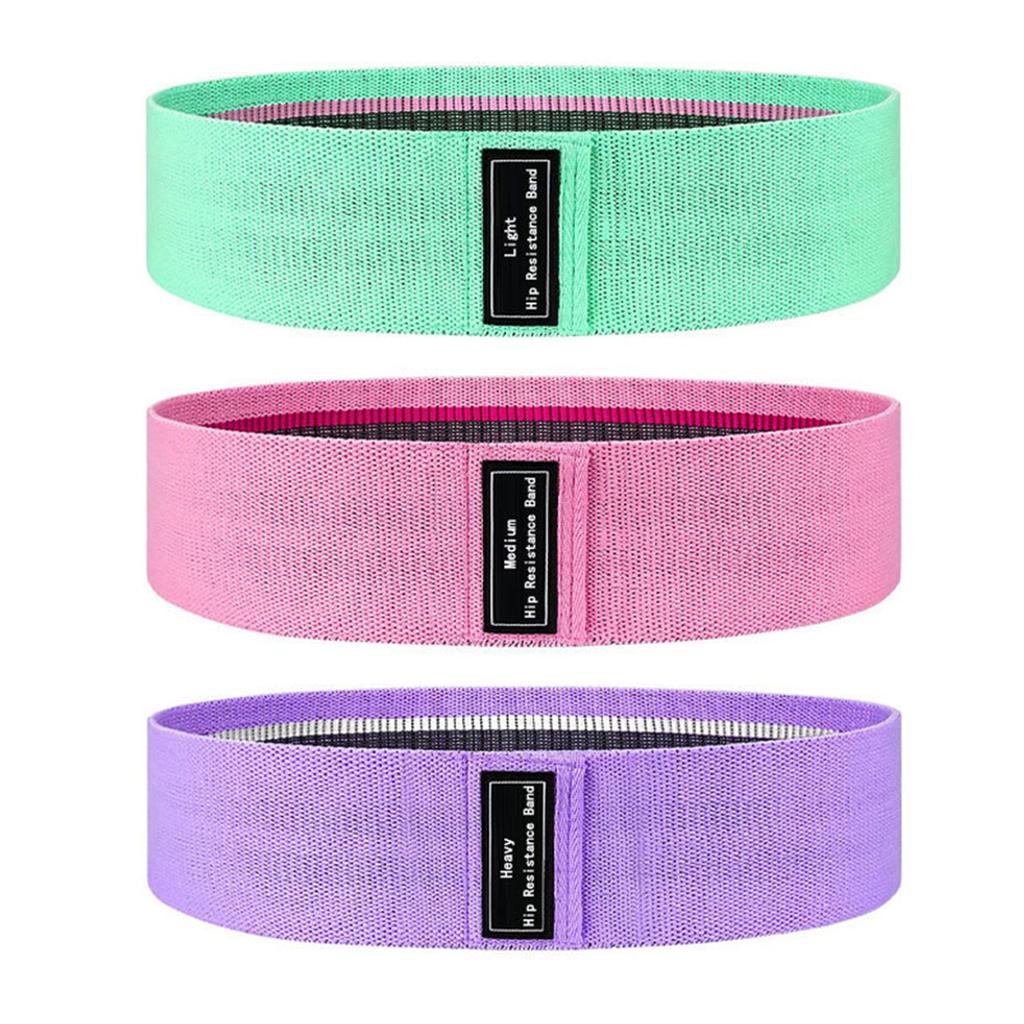 3 PCS Circle Hip Resistance Bands Anti Slip Fitness Hip Elastic Band Deep Squat Workout Tension Band