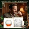 400ml Golfball-Design Whiskey-Glas Tumbler für Spirituosen und Cocktails Club- und Heimgebrauch Rundes strukturiertes Glasware Nordic Style