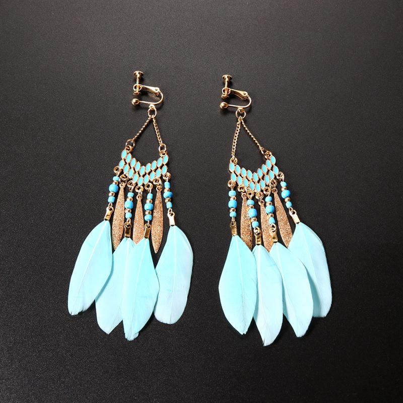 

Богемные кисточки клипсы для ушей: 2024 Высококлассный этнический стиль для отпуска для женщин (Непирсинг)