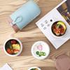 1 Set Breakfast Cup Good Sealing Home Use Carry Handle Student Soup Insulated Cup Reusable Keep Warm with Spoon