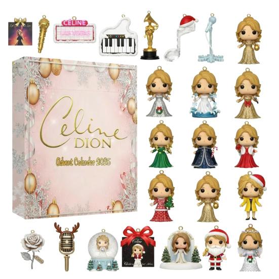 Advent Calendar 24 Days Countdown Box PVC Ornament with Surprise Miniatures Christmas Countdown Decor for Tree And Collectors