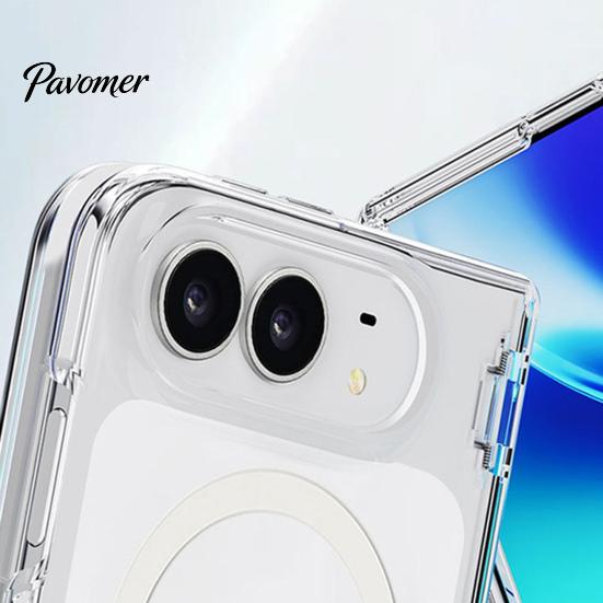 Non-slip Foldable Phone Case Magnetic Slim Protective for IPhoneDuo 2026, Clear Anti-yellowing Acrylic Cover Precision Cutout with Grip & Precise