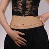 Elegant Butterfly Waist Chain with Colorful Inlays for Dress Shirt