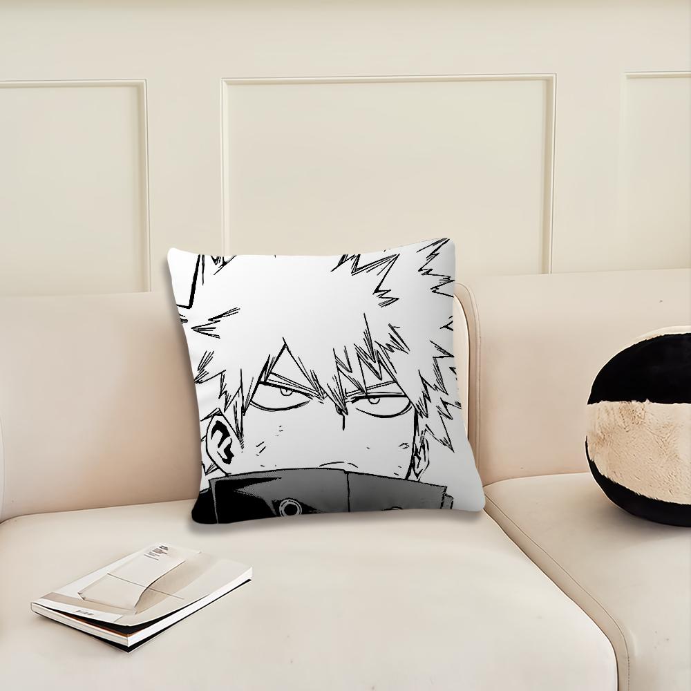 Anime M-My H-Hero Academia Katsuki Bakugo Cushion Cover Living Room Headboard Office Bedroom Cushion Sofa Nap Time Pillow Case