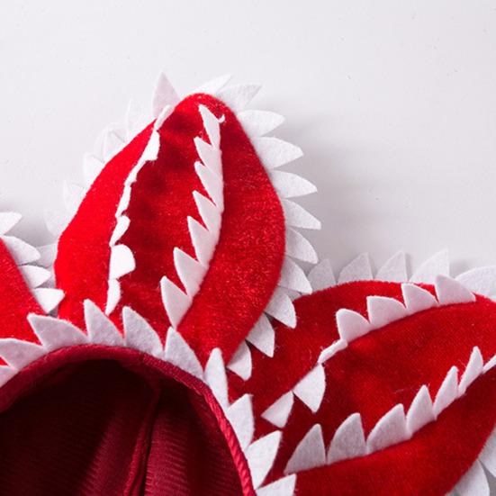 Kapelusz dla psa Demogorgon Design Kwiatu Mięsożernego Kostium dla Zwierząt Domowych Postrzępione Płatki Regulowany Śmieszny Kapelusz dla Zwierząt Domowych dla Małych Psów Kotów Cosplay Party Rekwizyty do Zdjęć