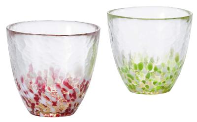 ADERIA Tsugaru Vidro Pair Glass Apple Cup Pair 270ml Cosmetic Box Made In Japan Highball Cup Beer Stylish Glass Sake Tumbler Gift Day Day Couple