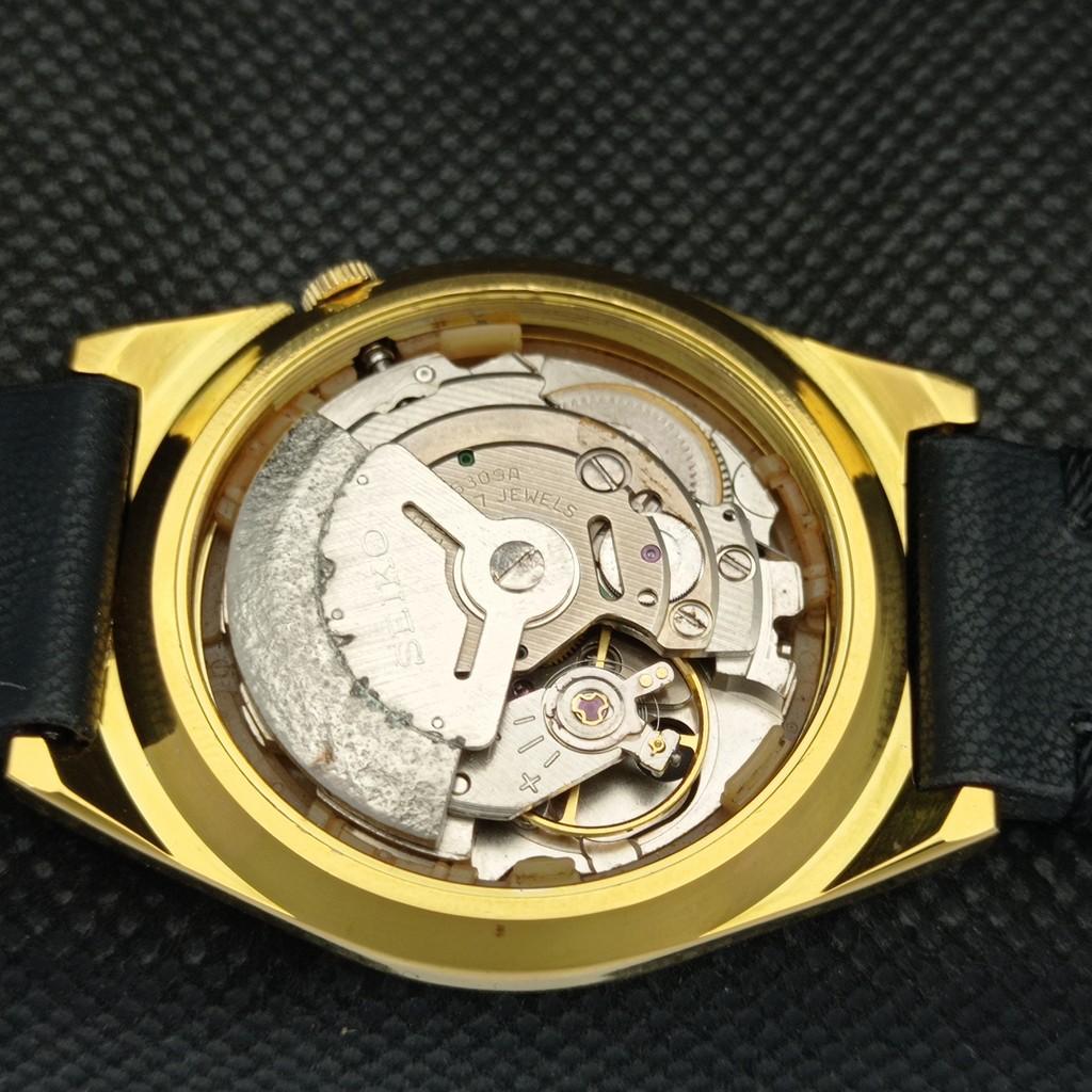 REFURBISHED VINTAGE SEIKO 5 AUTO 6309A JAPAN MENS DAY/DATE BLACK WATCH A309512-9 Seiko-a309512-1