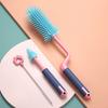3Pcs/Set Bottle Brush Detachable Soft Liquid Silicone Head Infant Feeding Utensil Cleaner Non-Slip Handle Bottle Brush