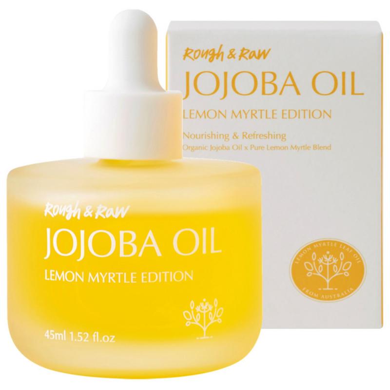 Rough & Low Organic Jojoba Oil Lemon Myrtle Edition Unrefined Cold-Pressed Golden Face Oil, 2 pcs, 45ml