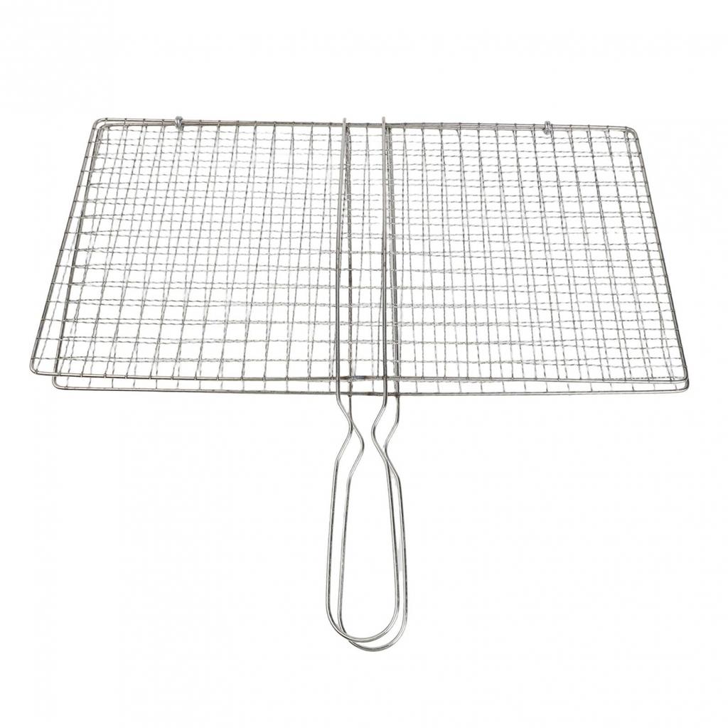 BBQ Grill Tools Grilling Basket Heat Resistant Handle Long Lasting Use