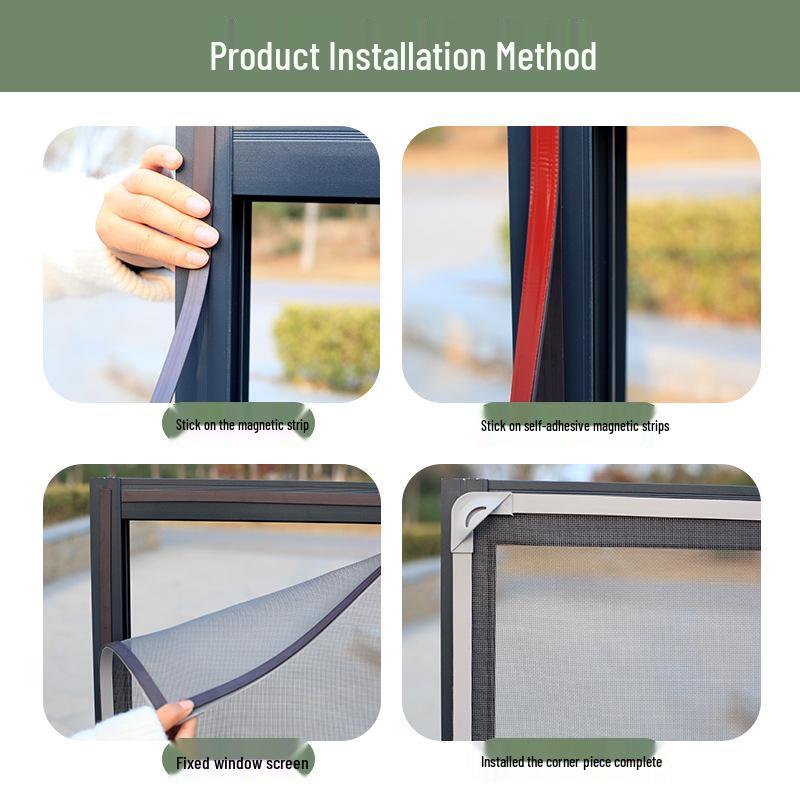 Samolepicí magnetická síť proti komárům na okno s neviditelnou síťovinou