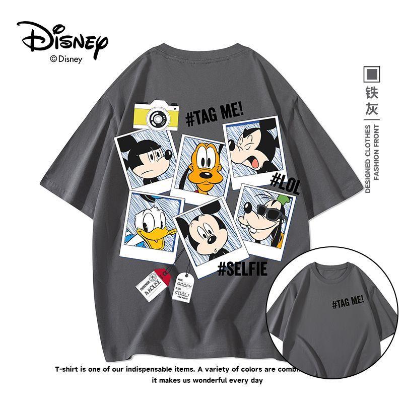 New Arrival Disney Cotton TShirt Loose Fit Short Sleeve Double Sided Print Minimalist Commute Fashion Tees for Unisex