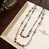 Turquoise Oval Beaded Necklace – Ethnic, Colorful, Retro Clavicle Chain for Women.