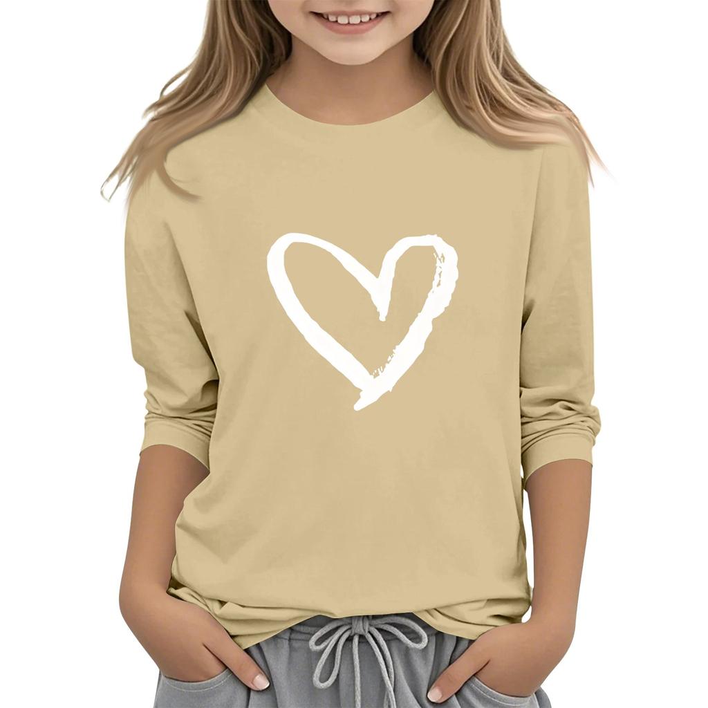 Children's 3/4 Sleeve O-neck  Daily Casual  Printed Top