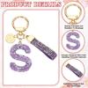 [PATIKIL] Initial Letter Keychain, Gift Bling Letter Keychain, Alphabet Key Ring, Handbag Accessory for Women, Shiny and Cute Backpack Bag Car Key