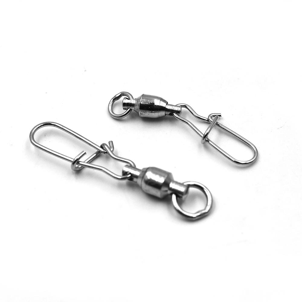 MNFT 12Pcs Stainless Steel Snap Swivel Fishing Accessories Solid Ring Terminal Tackles Connector Rig 0 # -8 # Optional