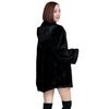 Imitation Mink Coat Women's Mid Length Autumn/Winter Thickened Large Imitation Mink Fleece Hooded Imitation Fur Coat Women