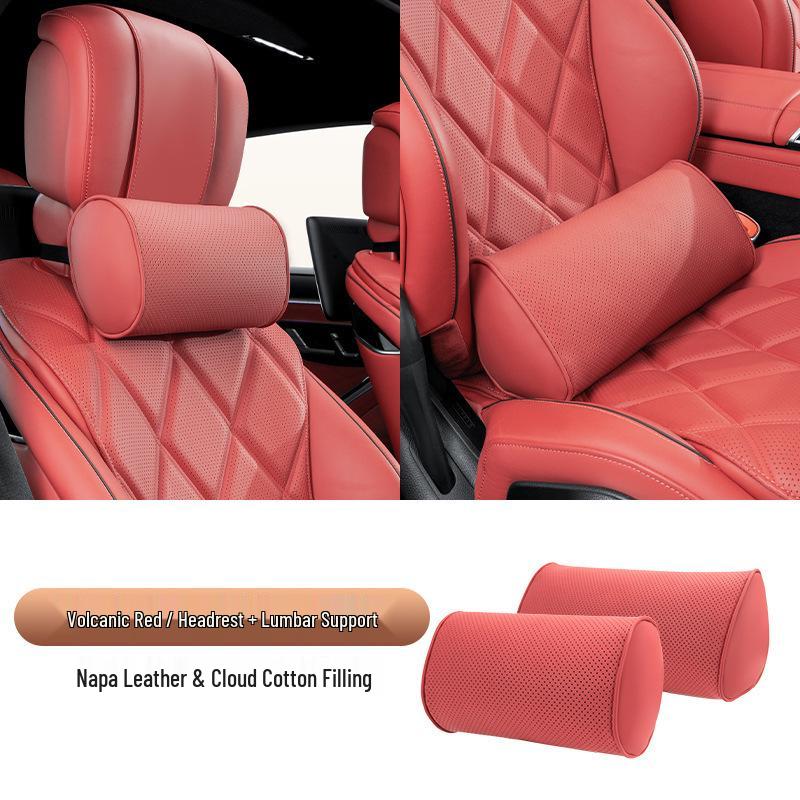 Maybach S-Class Bio-Cotton Car Seat Cushion Set with Headrest and Lumbar Support Pillow