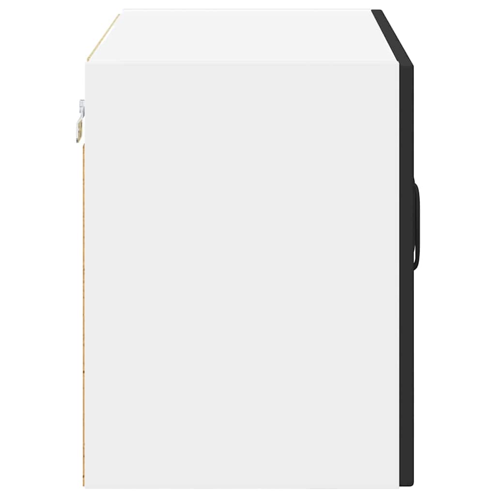 Wall Mounted Glass Cabinet LUCCA Black 60 X 31 X 40 Cm Particleboard