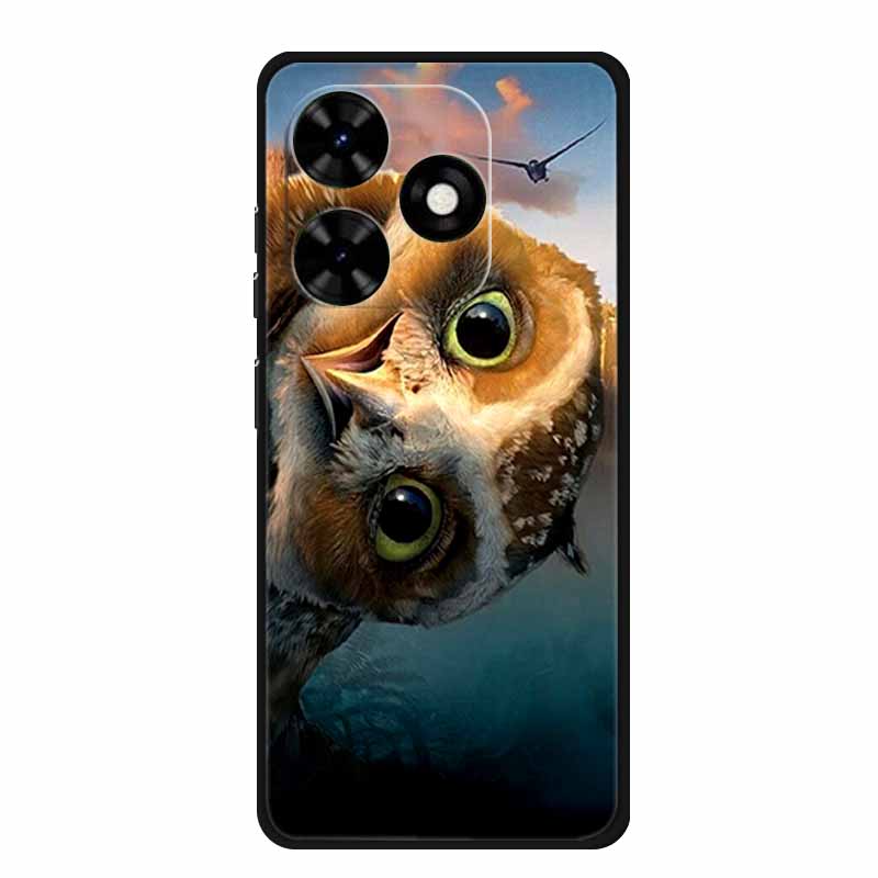 Case For Tecno Spark Go 2024 Animals Painted TPU Silicone Soft Phone Cover for Spark Go2024 BG6 Protector Wolf Shockproof Para