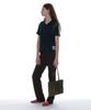 PARTIMENTO WOMEN Numbering Applique V-Neck Polo_Navy